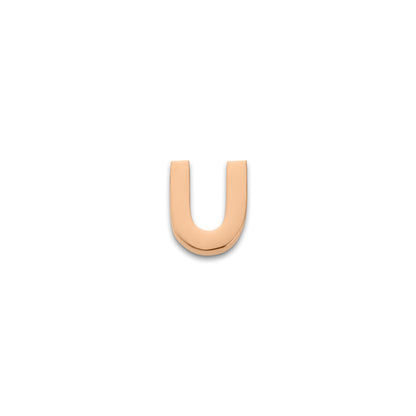 Made Mine Charms - Block Initial Charm (Rose Gold)