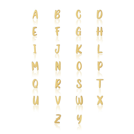 Fixed Charm - Handwritten Initial Charm (Gold)