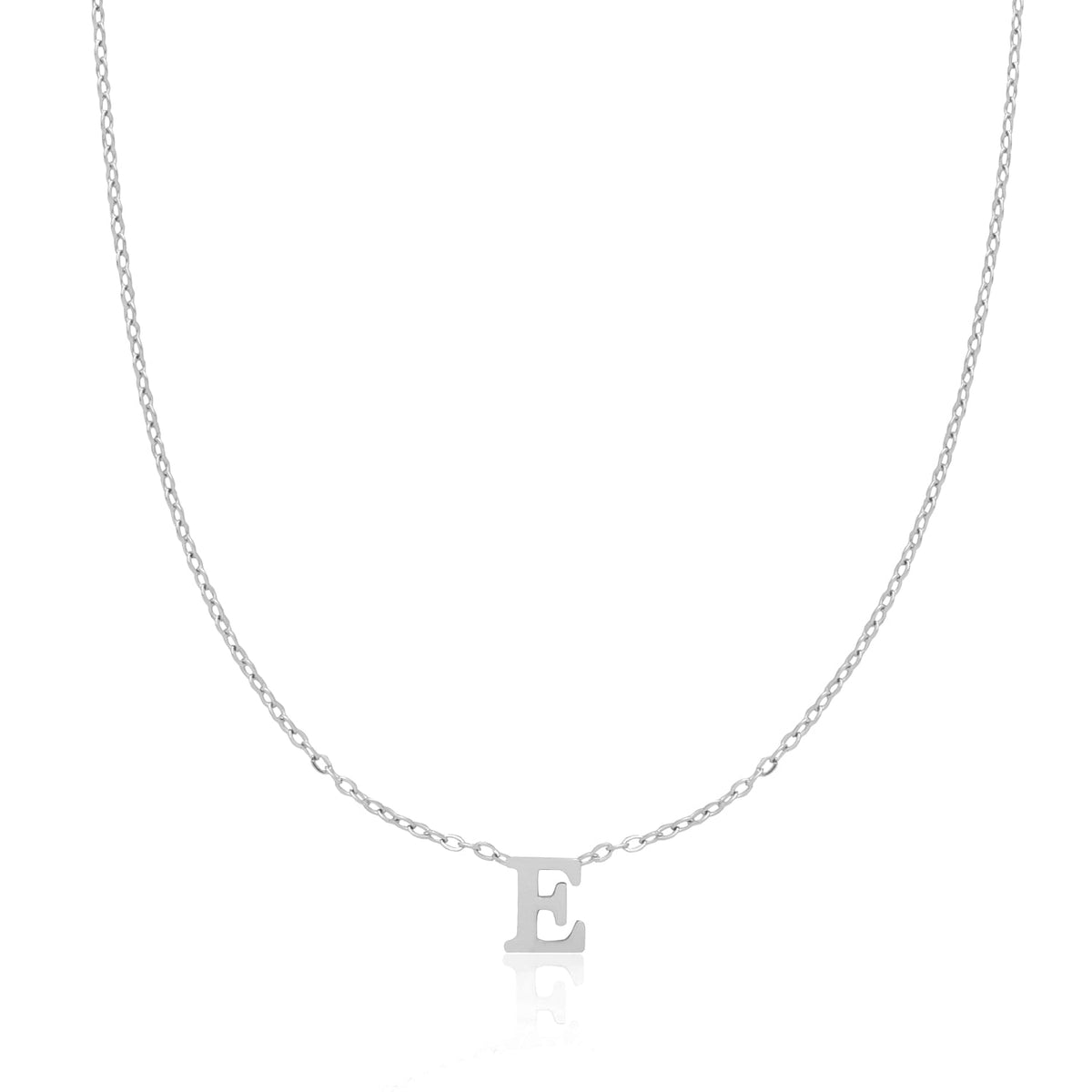 Mini Initial Necklace (Silver)