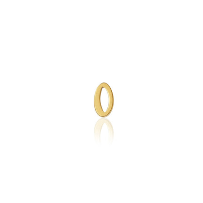 Fixed Charm - Handwritten Initial Charm (Gold)