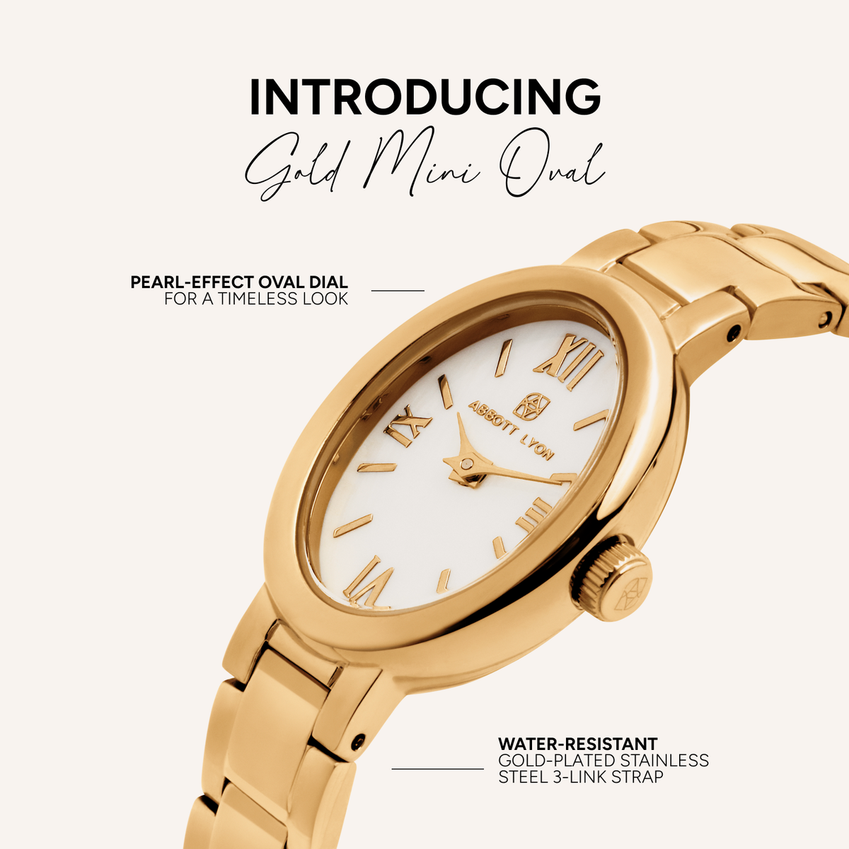 Monroe Oval Watch (Gold)