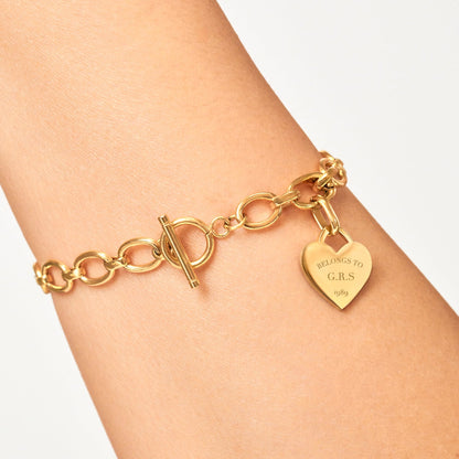 Oval Link Chain Bracelet (Gold)
