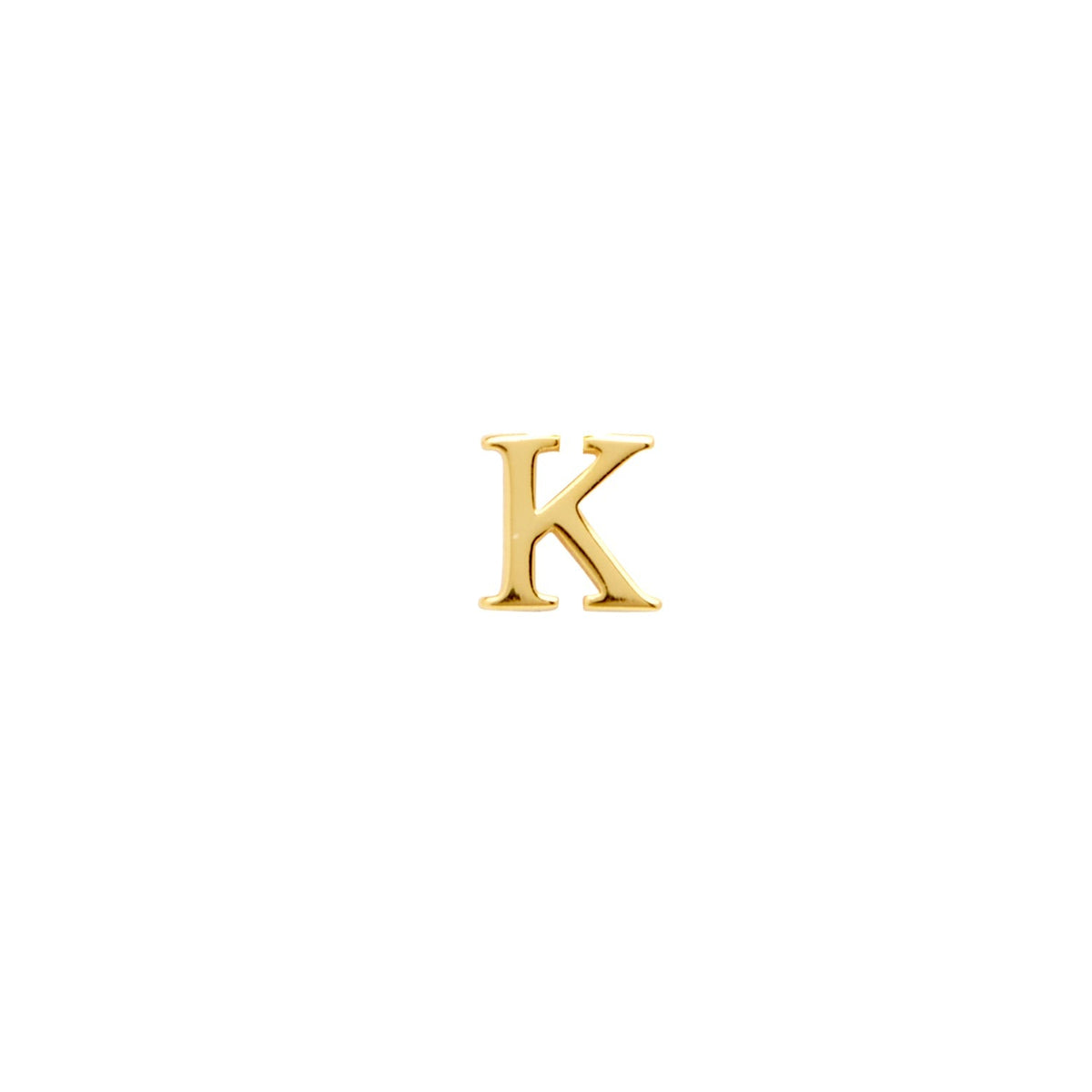 Initial Zip Pull Charm (Gold)