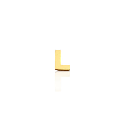 Mini Letter Sphere Chain Necklace (Gold)