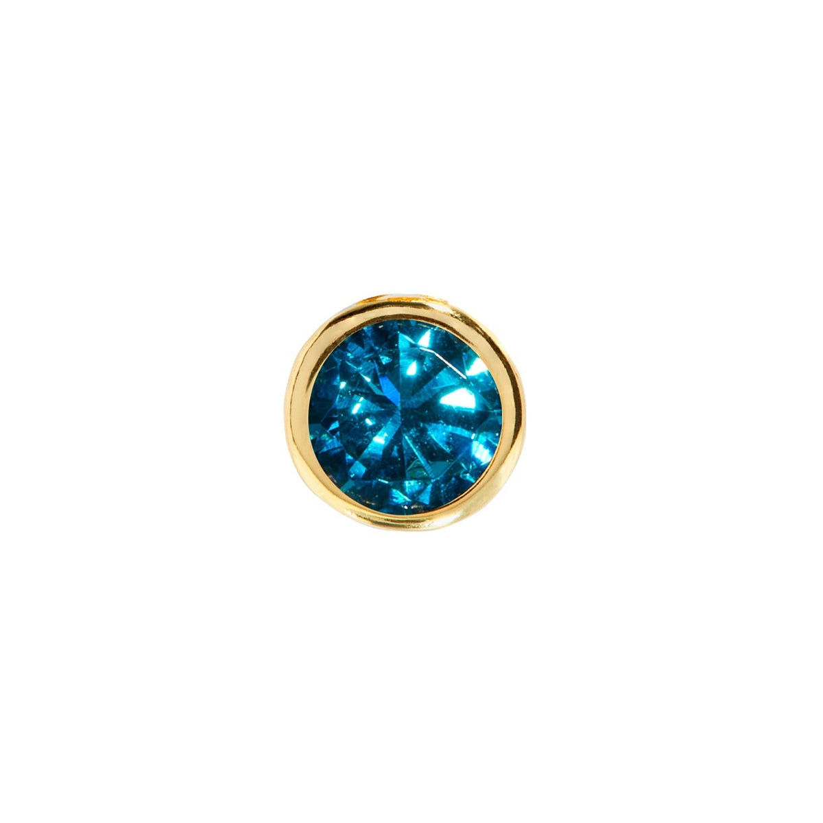 Birthstone Huggie Charm (Gold)