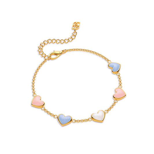 Multi Heart Bracelet (Gold)