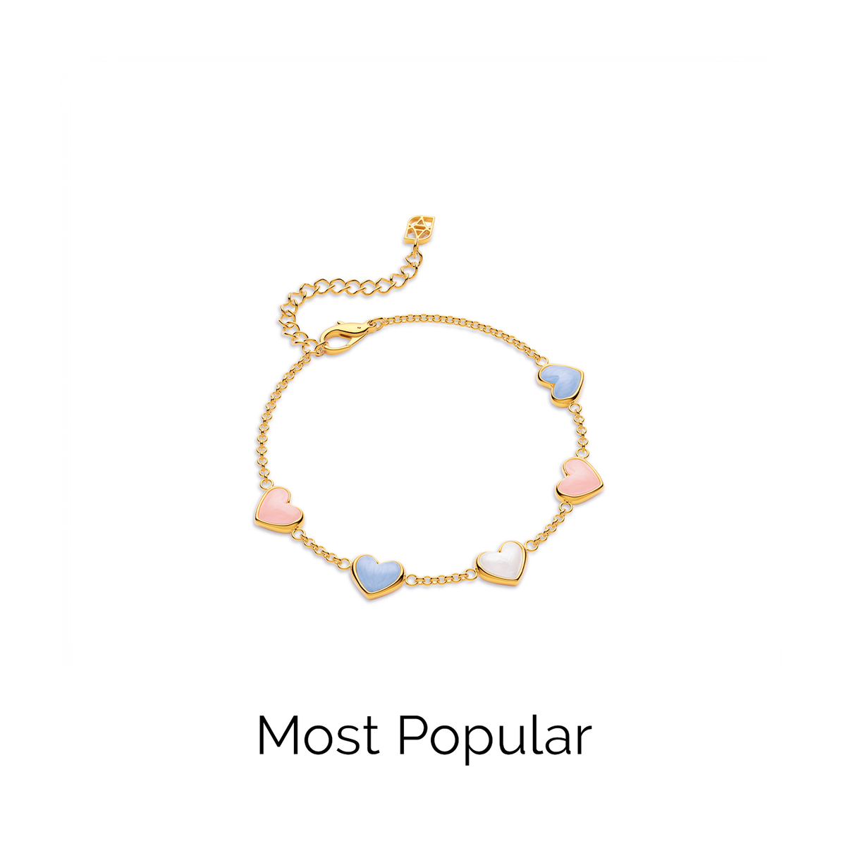 Multi Heart Bracelet (Gold)