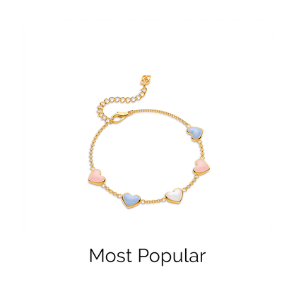 Multi Heart Bracelet (Gold)