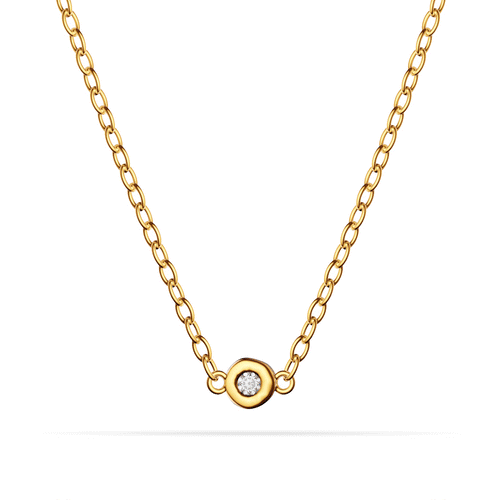Fine Molten Birthstone Necklace (Gold)