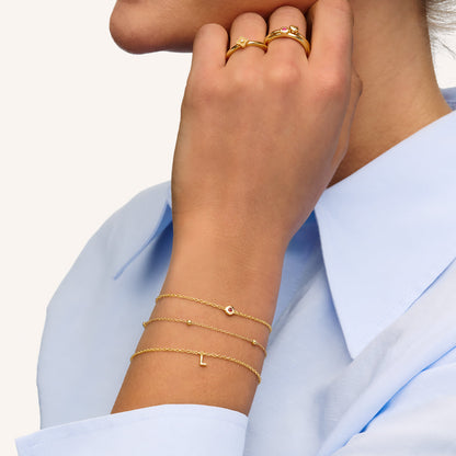 Fine Molten Birthstone Bracelet (Gold)
