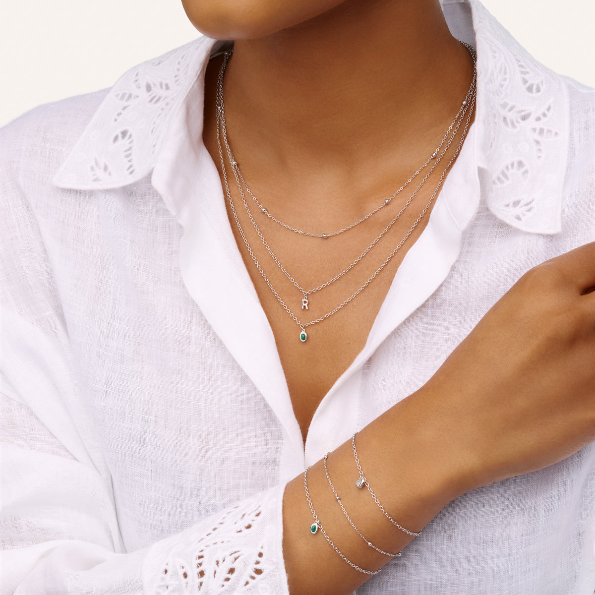 Fine Single Charm Necklace (Silver)
