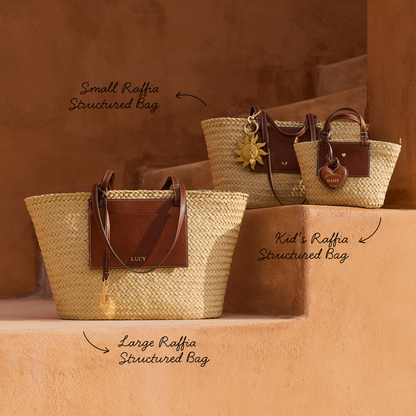 Small Raffia Structured Bag (Natural)