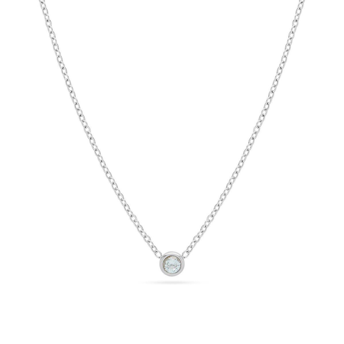 Mini Birthstone Necklace (Silver) (CS Replacement)