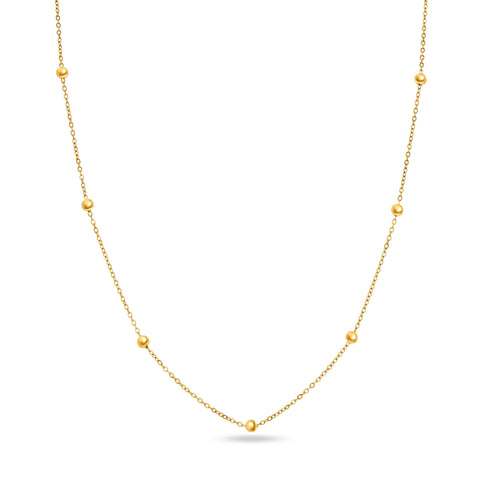 Layering Mini Me Sphere Chain Necklace (Gold)