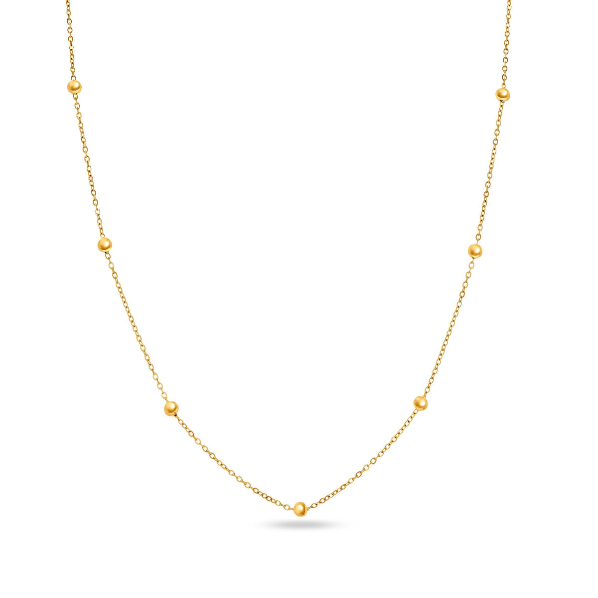 Mini Custom Stamped T-Bar Necklace (Gold)