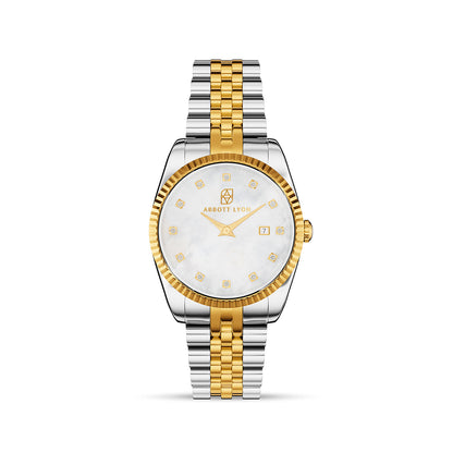 Mini Two Tone Pearl Link Belgravia 30 Watch