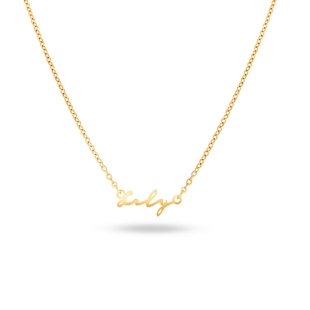 Matching 'Mini & Me' Signature Name Necklace Set (Gold)