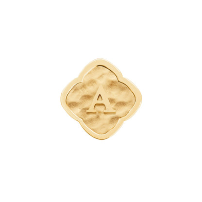 Rosette Molten Clover Charms (Gold) - Initials