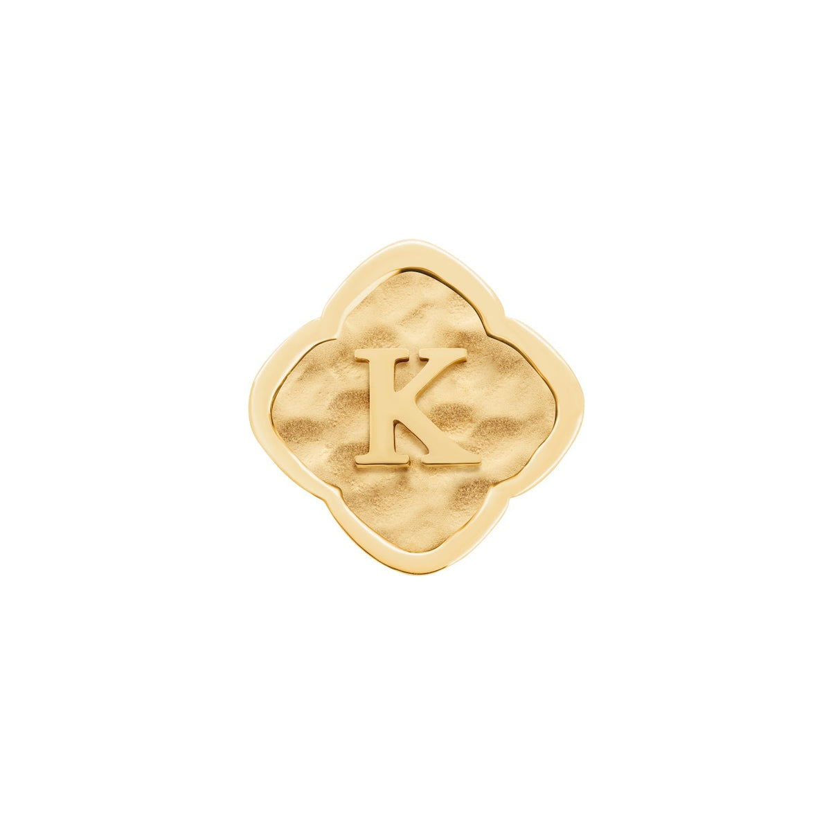 Rosette Molten Clover Charms (Gold) - Initials