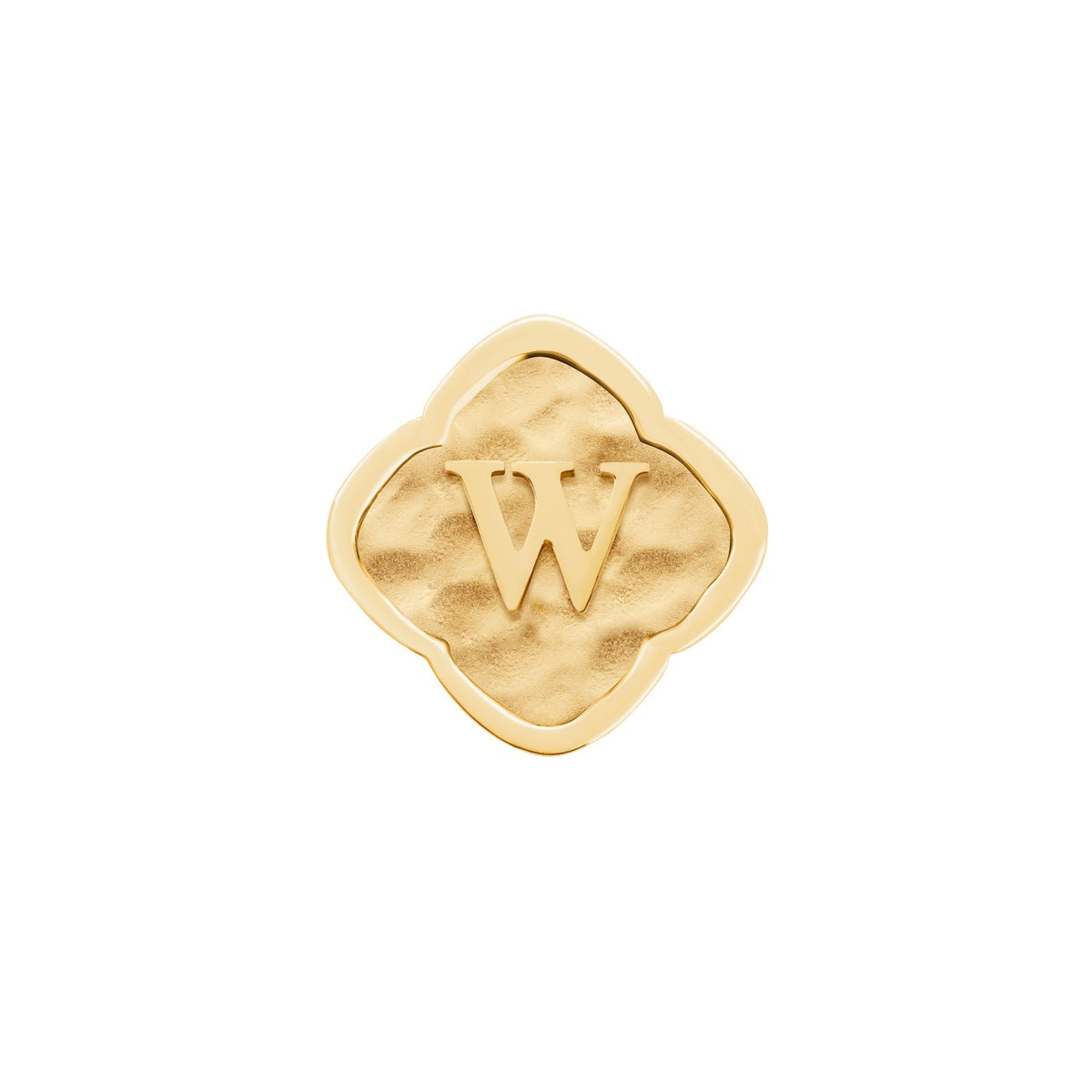 Rosette Molten Clover Charms (Gold) - Initials
