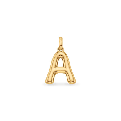 Molten Initial Pendant (Gold)
