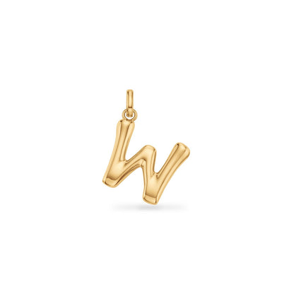 Molten Initial Pendant (Gold)
