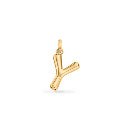 Molten Initial Pendant (Gold)