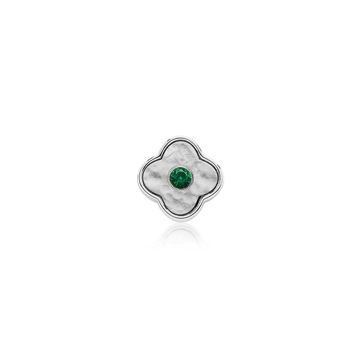 Molten Clover Charms (Silver) - Birthstones