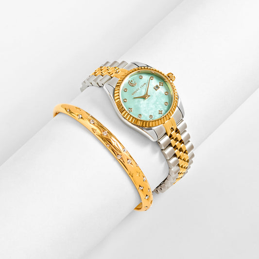 Moon & Back Bangle & Belgravia Watch Set