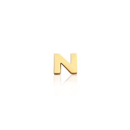 Mini Letter Sphere Chain Necklace (Gold)