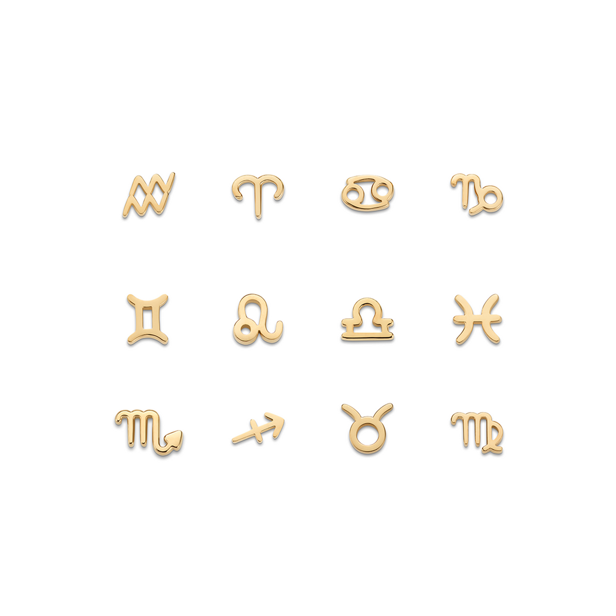 Made Mine Charms - Zodiac Charms (Gold)