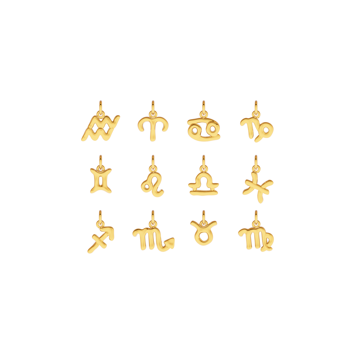 Made Mine Fine Charm - Molten Zodiac (Gold)