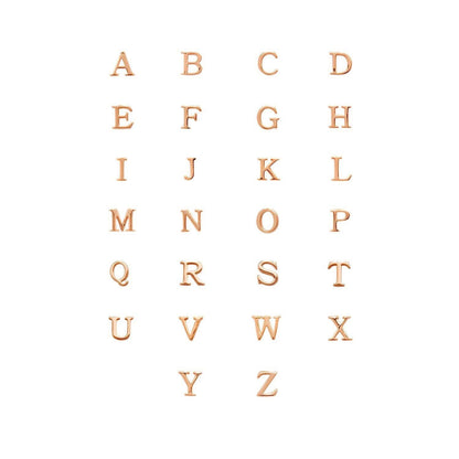 Made Mine Charms - Didot Initial Charm (Rose Gold)