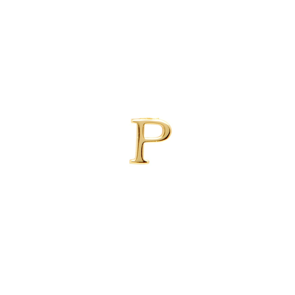 Initial Zip Pull Charm (Gold)