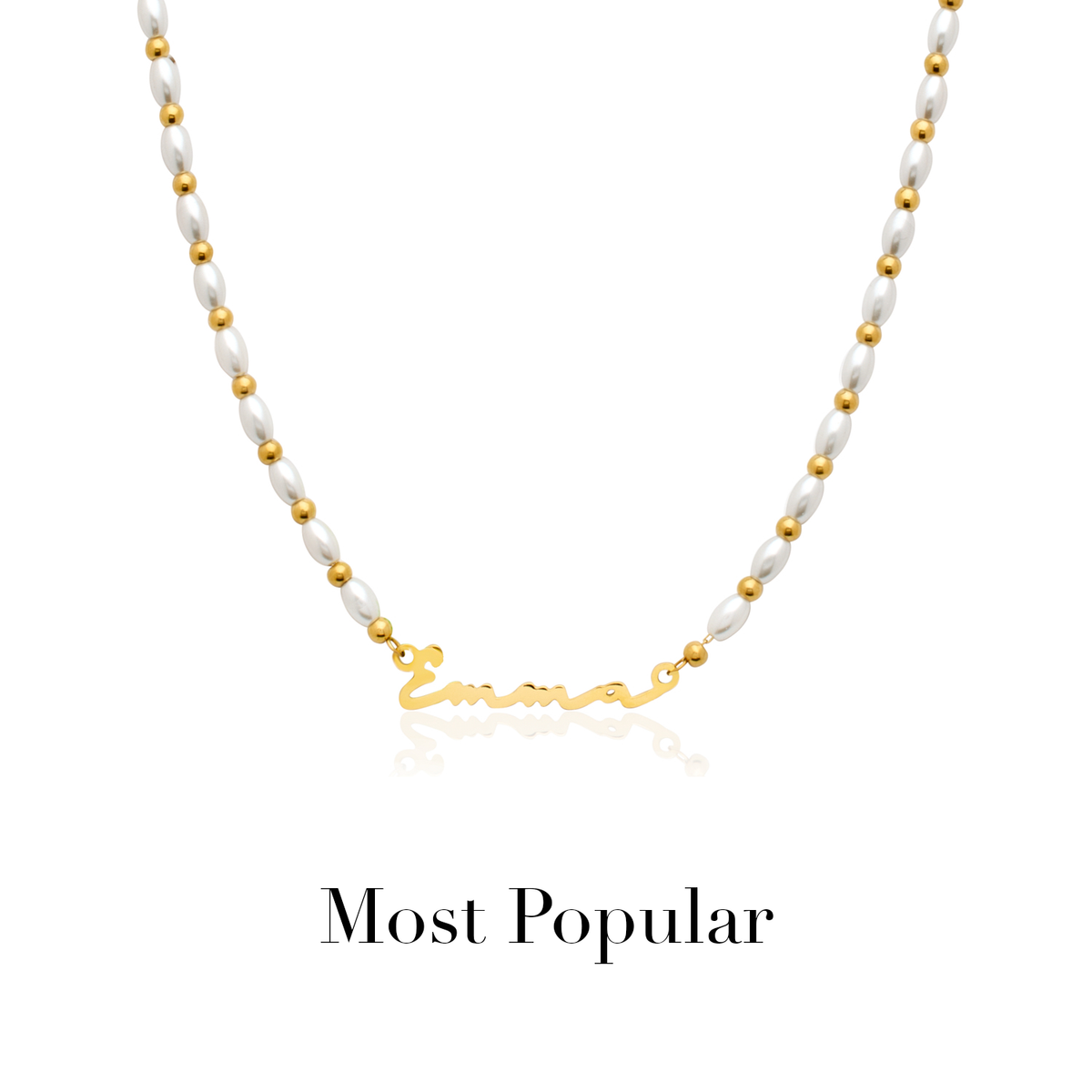 Signature Name Necklace - Gold