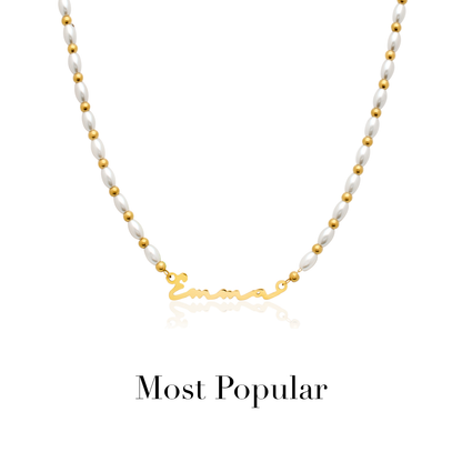 Signature Name Necklace (Gold)