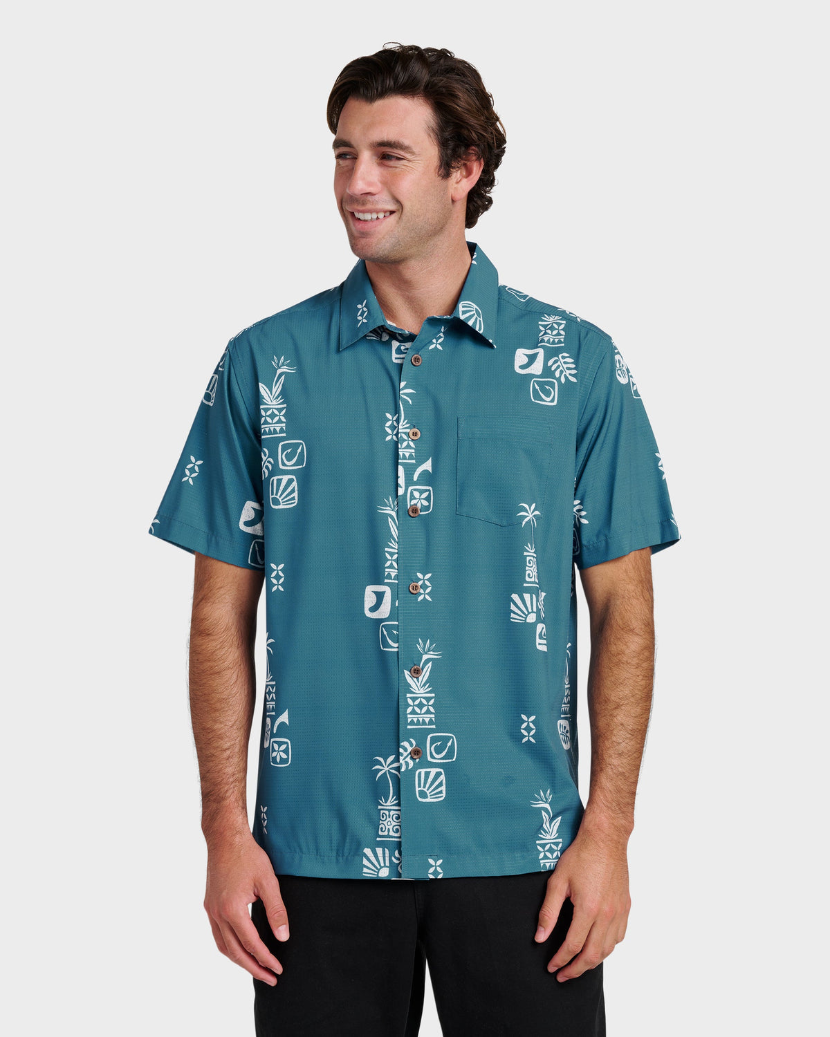Waterman Mystic Fin Shirt - Real Teal