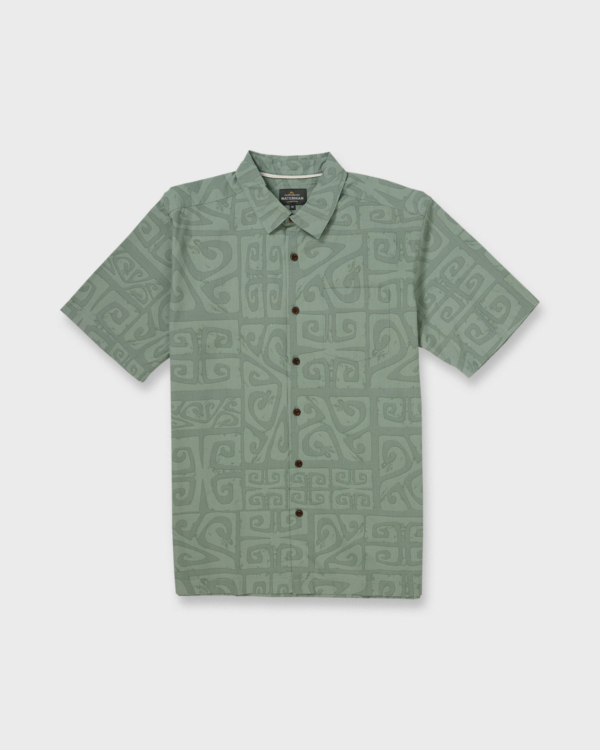 Waterman Tiki Beach Short Sleeve Shirt - Lily Pad