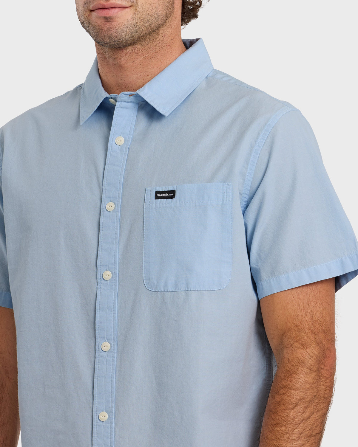 Shore Break Classic Short Sleeve Button-Up Shirt - Skyway