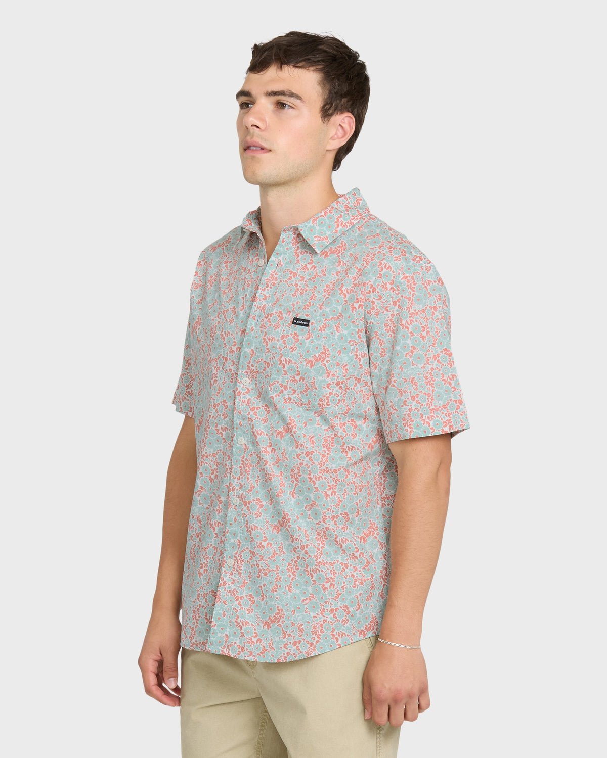 Ditsy Daze Classic Short Sleeve Woven Shirt - Blue Haze