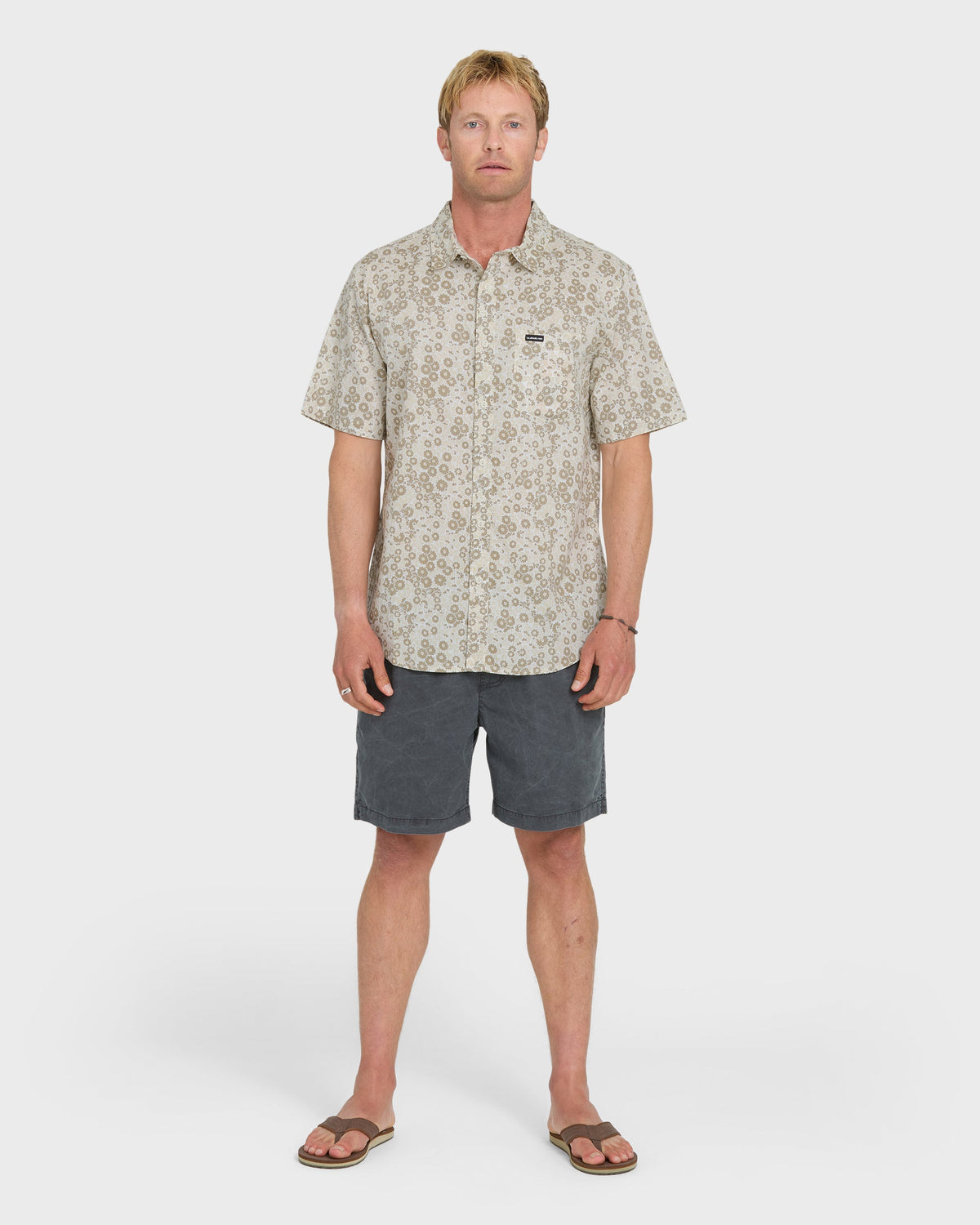 Ditsy Daze Classic Short Sleeve Woven Shirt - Seneca Rock