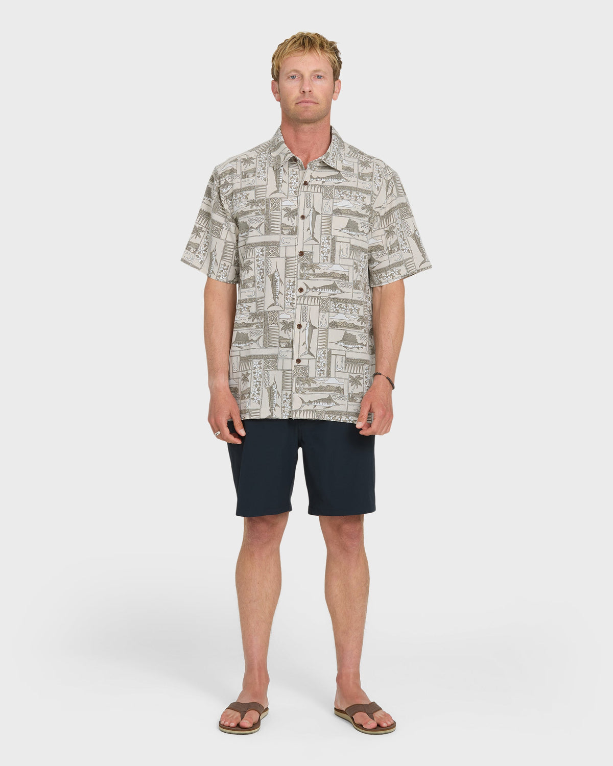 Waterman East Cape Short Sleeve Woven Shirt - Moonbeam
