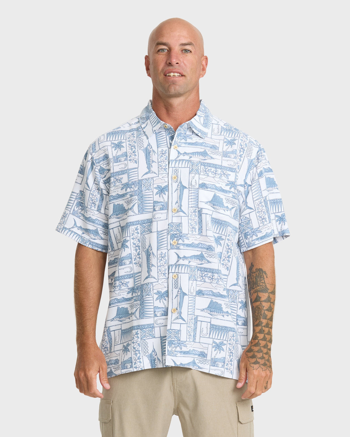 Waterman East Cape Short Sleeve Woven Shirt - White
