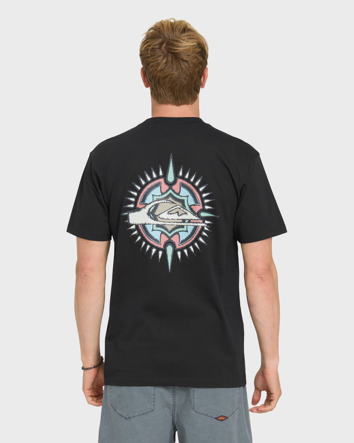 Shooting Star Short Sleeve Knit T-Shirt - Black