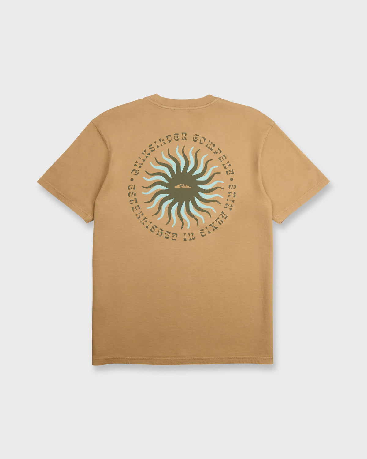 Sunny Day Pigment Dye Short Sleeve Cotton T-Shirt - Tobacco