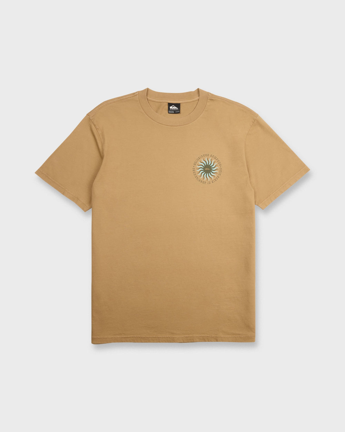 Sunny Day Pigment Dye Short Sleeve Cotton T-Shirt - Tobacco