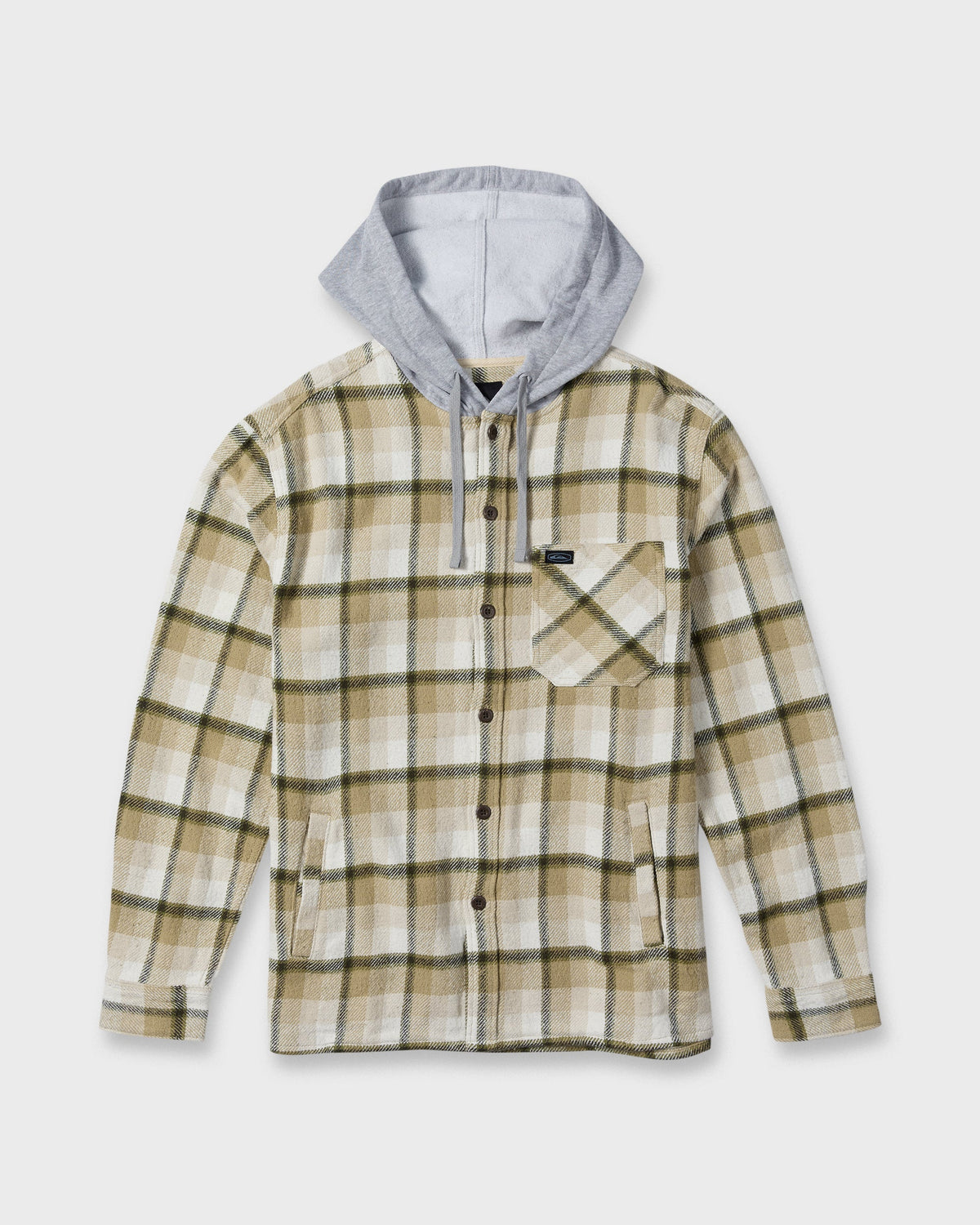 Saltwater Hooded Long Sleeve Flannel Shirt - Twill