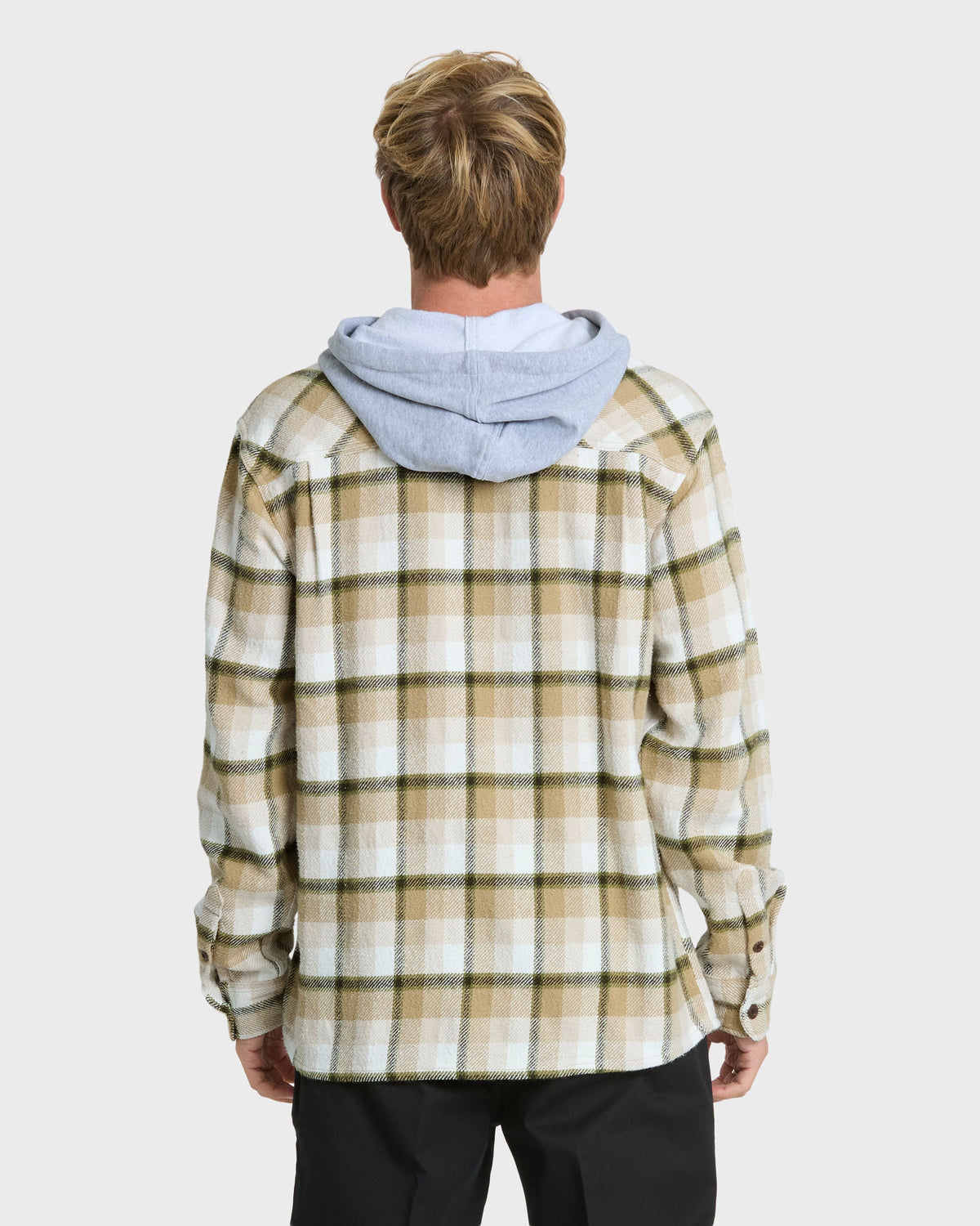 Saltwater Hooded Long Sleeve Flannel Shirt - Twill