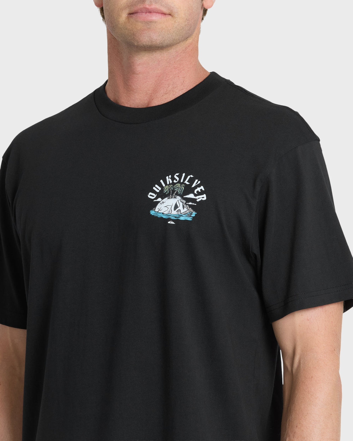 Skull Rock Classic Short Sleeve Knit T-Shirt - Black
