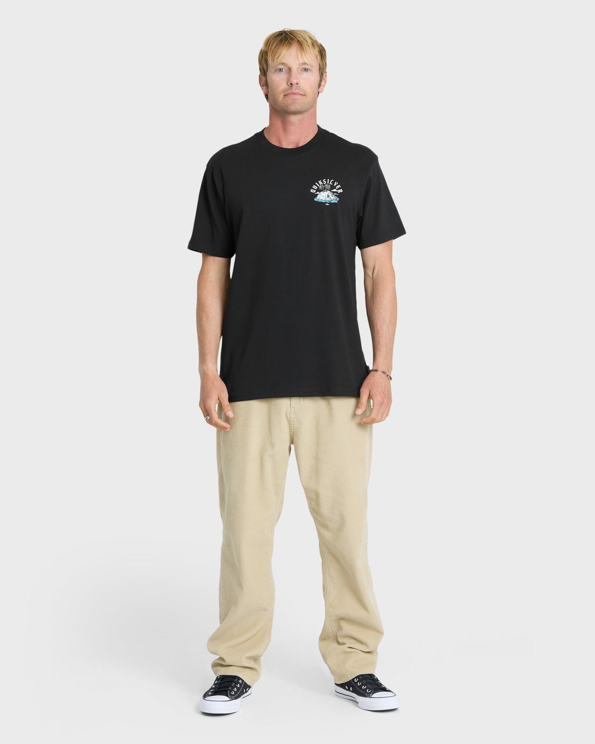 Skull Rock Classic Short Sleeve Knit T-Shirt - Black